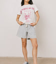 light blue striped shorts
