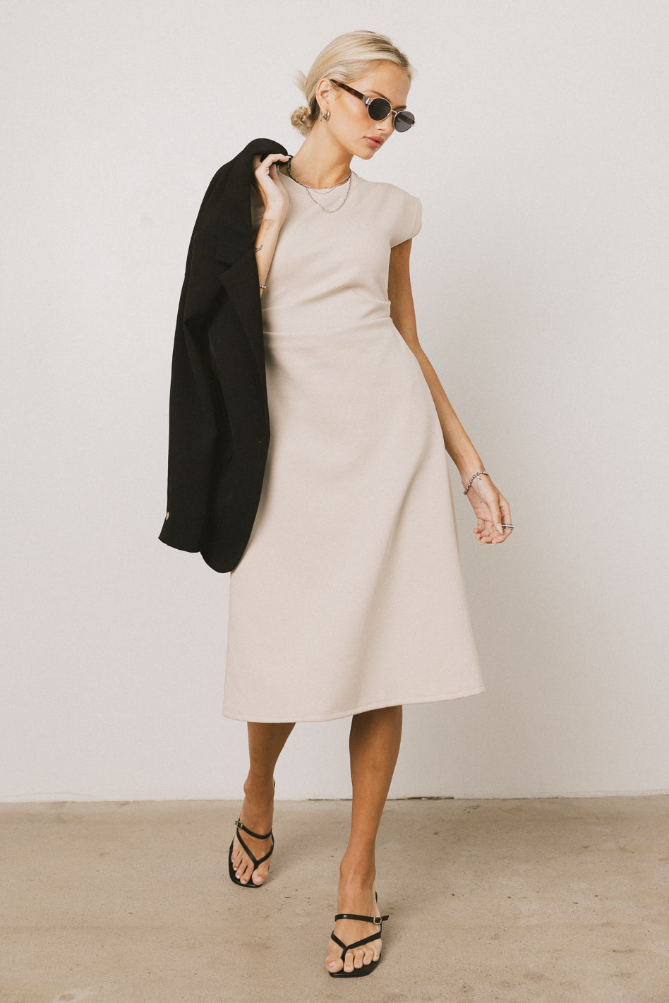 Kyra Midi Dress in Khaki