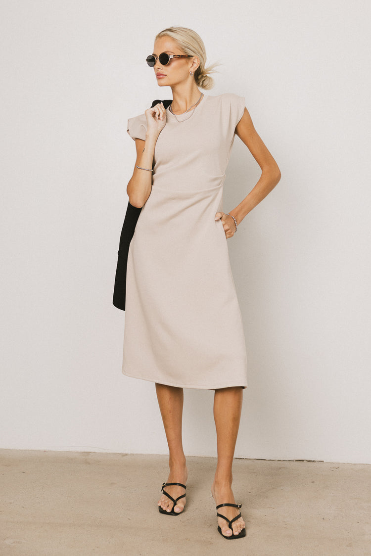 Kyra Midi Dress in Khaki