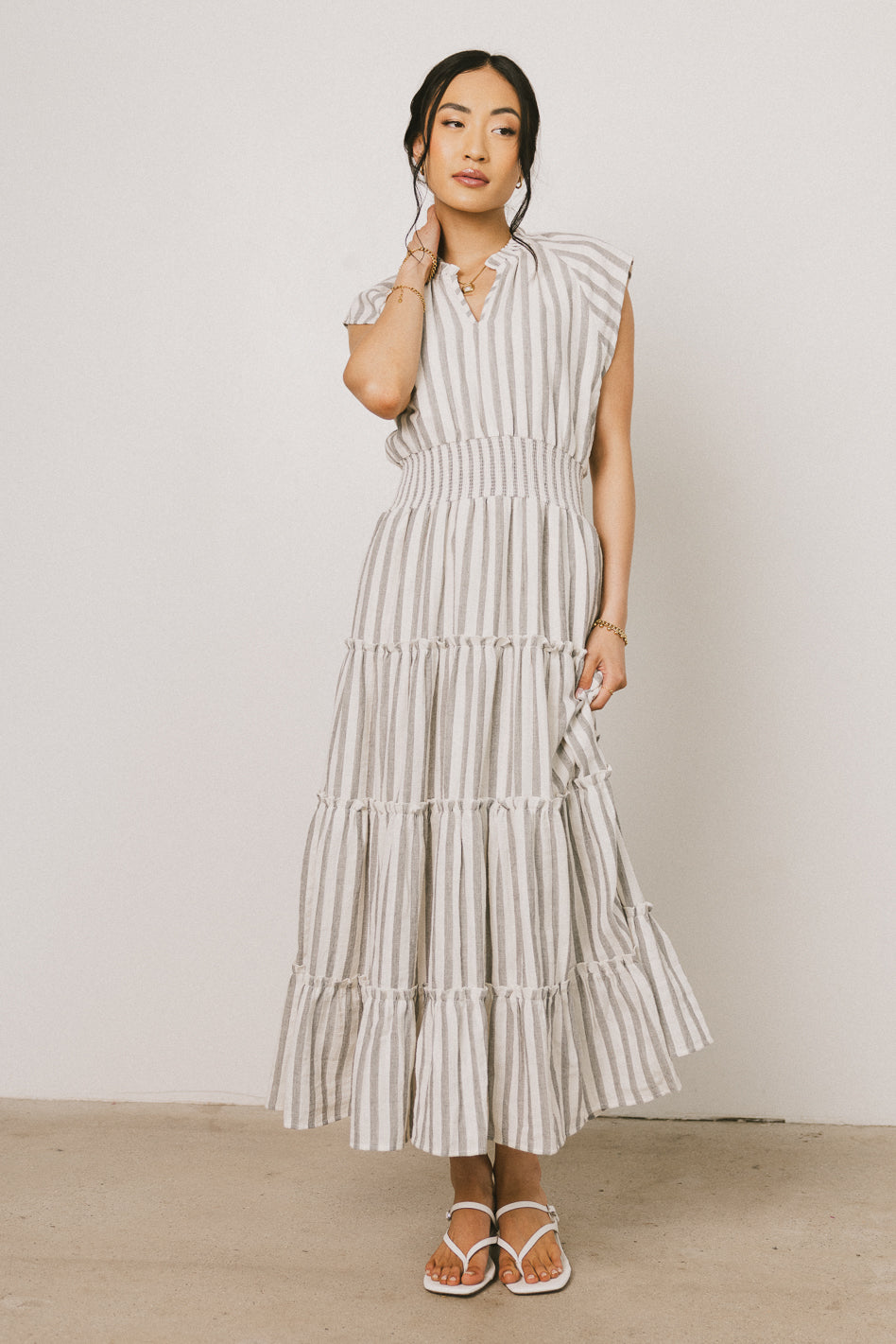 stripped maxi dress