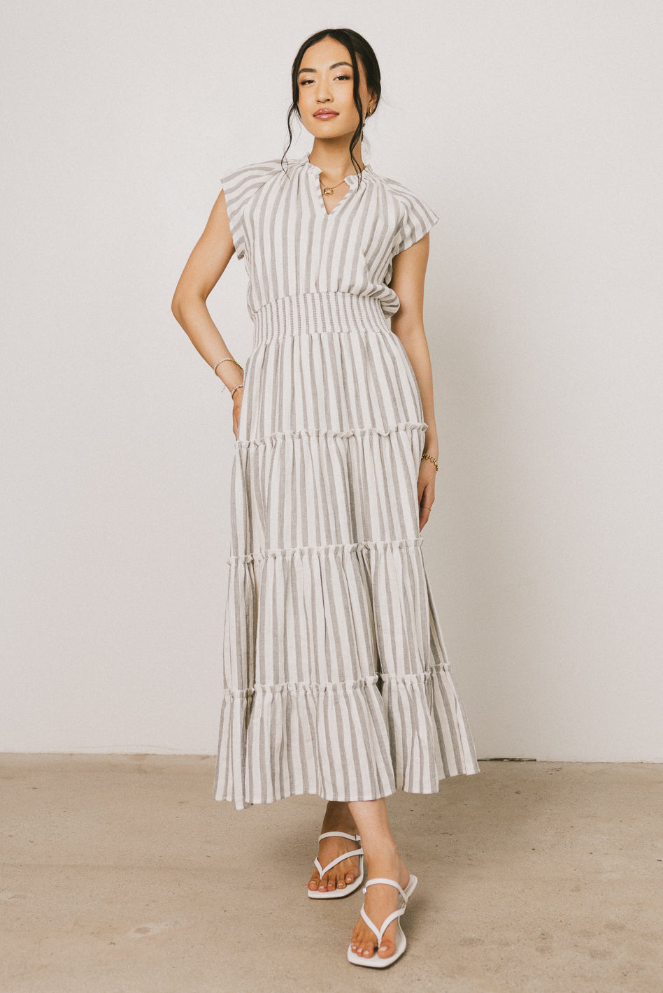 tiered maxi dress
