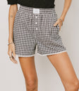 Sofia Gingham Shorts in Navy