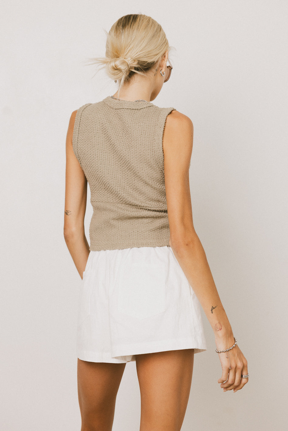 elastic waist shorts