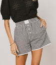 Sofia Gingham Shorts in Navy