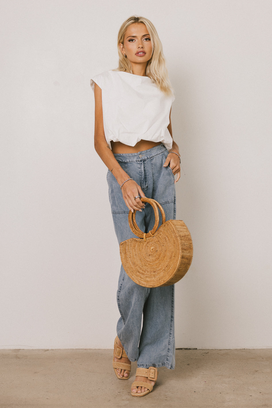 Bubble Top in White