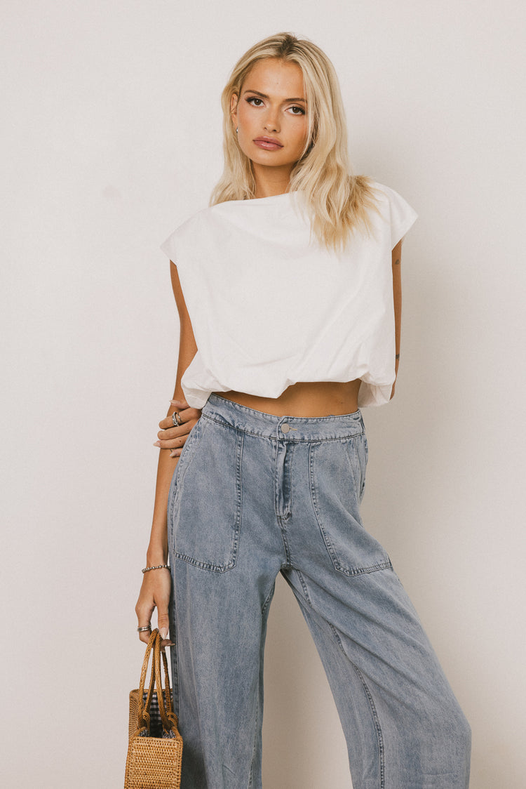 Bubble Top in White