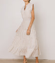 Striped Maxi Dress in Taupe