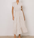 Striped Maxi Dress in Taupe