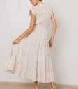 Striped Maxi Dress in Taupe