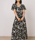 lined floral maxi dress