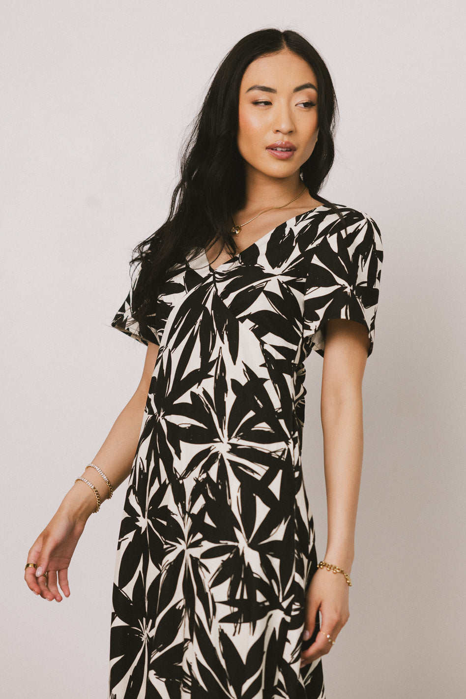 black maxi dress