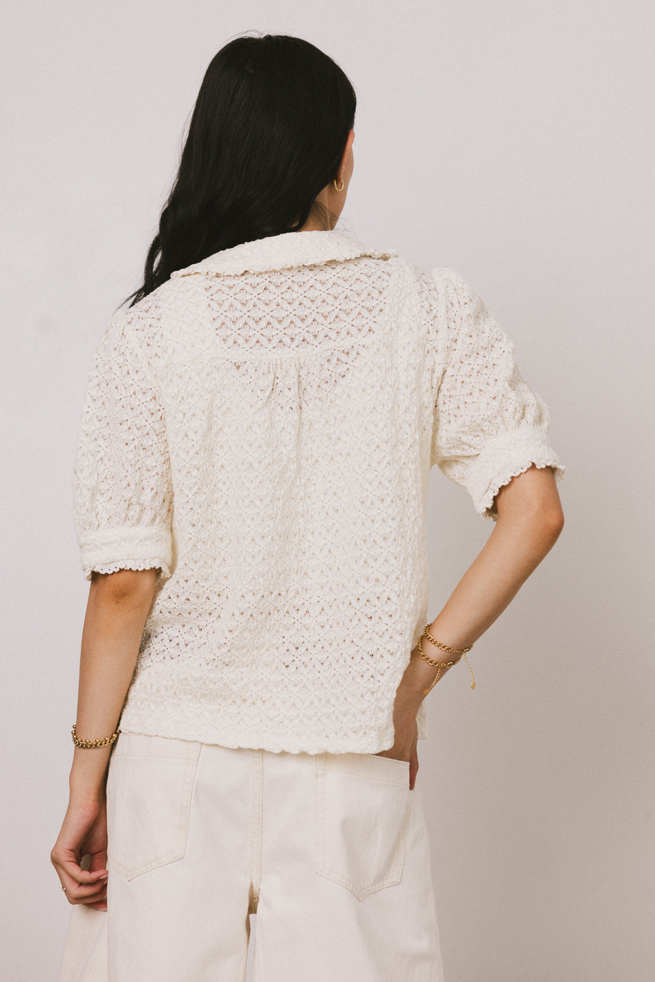 sheer lace top