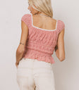 gingham red blouse