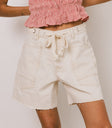 Finneas Denim Shorts in Cream