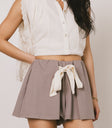 shorts with tie detail