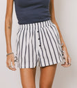 high waisted striped shorts