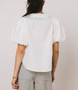 Lara Embroidered Blouse in Off White