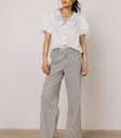 blue striped jeans