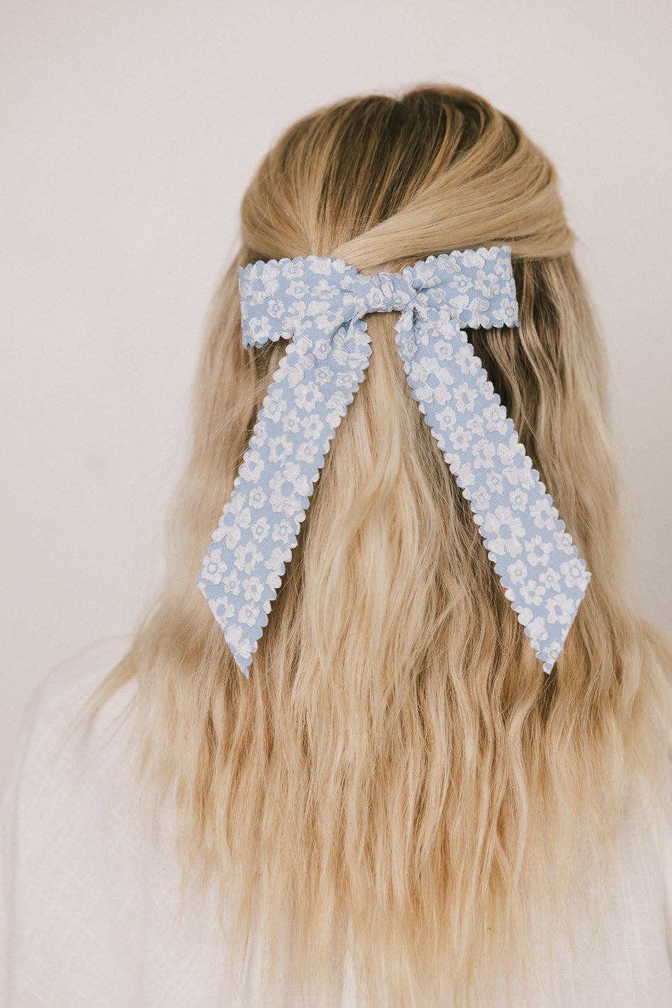 Ester Floral Bow in Blue