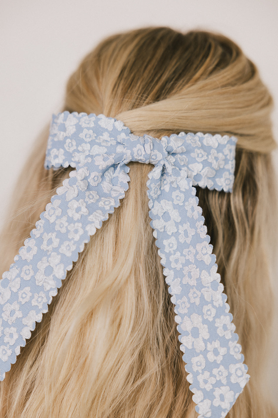 Ester Floral Bow in Blue
