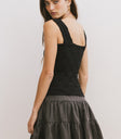 Skyler Tiered Mini Skirt in Black
