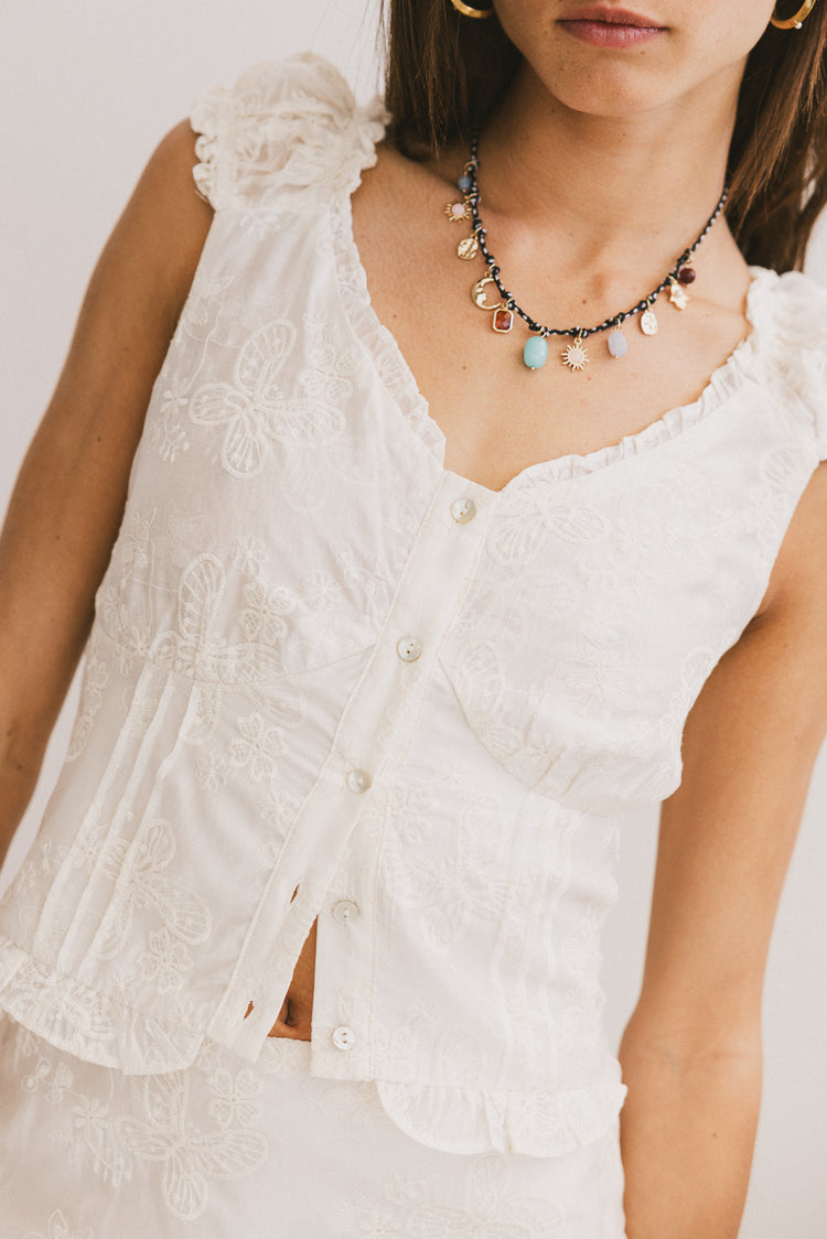 Devin Embroidered Top