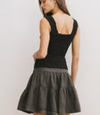 Skyler Tiered Mini Skirt in Black