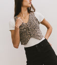 CROPPED CHEETAH VEST