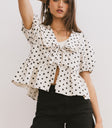 collared peplum top