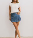knit white top