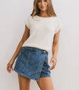 Rhia Denim Mini Skort