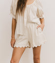Scalloped Top in Oatmeal