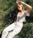 Ollie Embroidered Wide Leg Pants