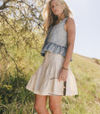Skyler Tiered Mini Skirt in Cream