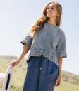 Jana Light Wash Denim Top