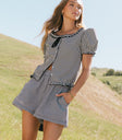 scoop neck blouse