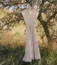 Claire Striped Maxi Dress in Taupe