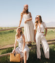 Ollie Embroidered Wide Leg Pants