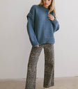 leopard pants with blue