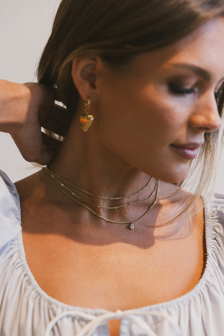 Heart gold necklace
