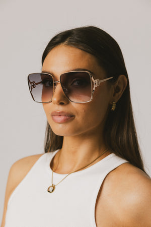 Brecken Oversized Sunglasses in Grey