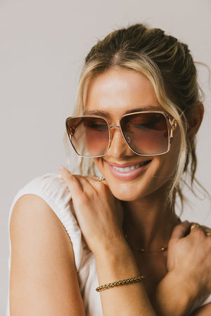 Brecken Oversized Sunglasses in Brown