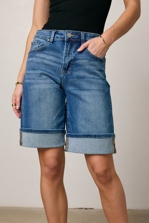 Gianna Cuffed Bermuda Shorts