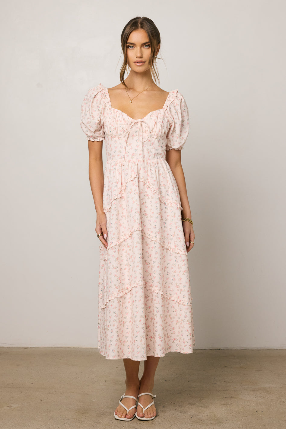 pink floral dress