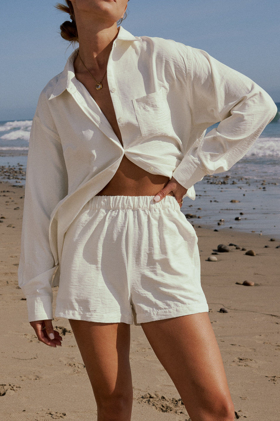 white shorts