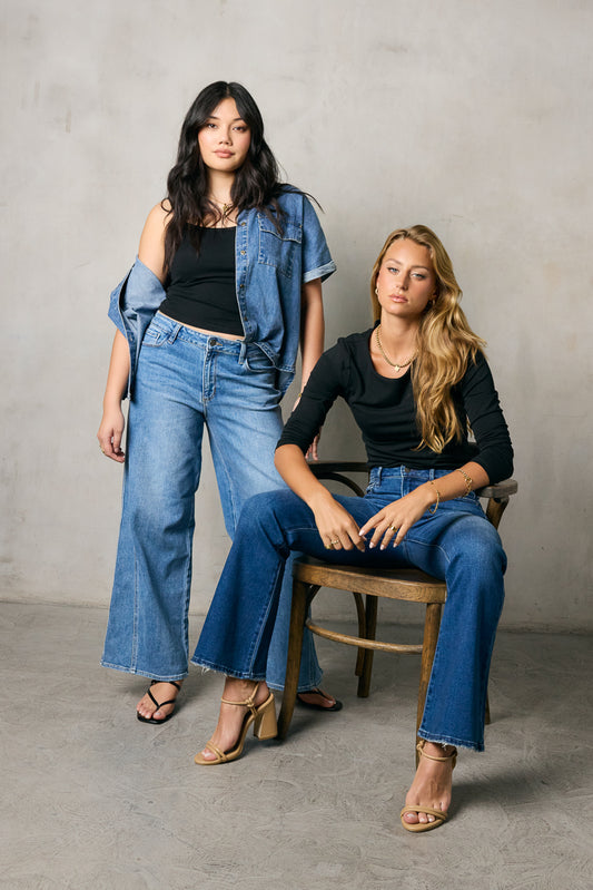 Kate Wide Leg Jeans in Medium Wash