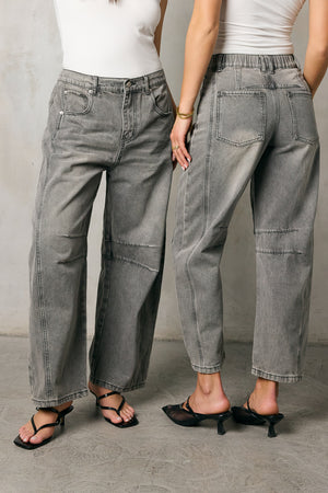 Lisette Barrel Jean in Grey