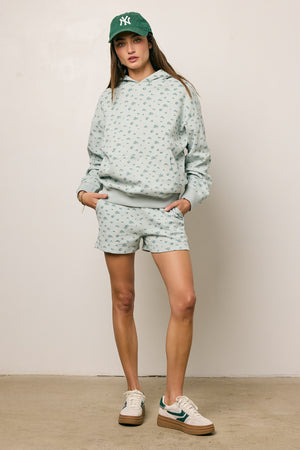 Elora Floral Sweatshirt in Blue
