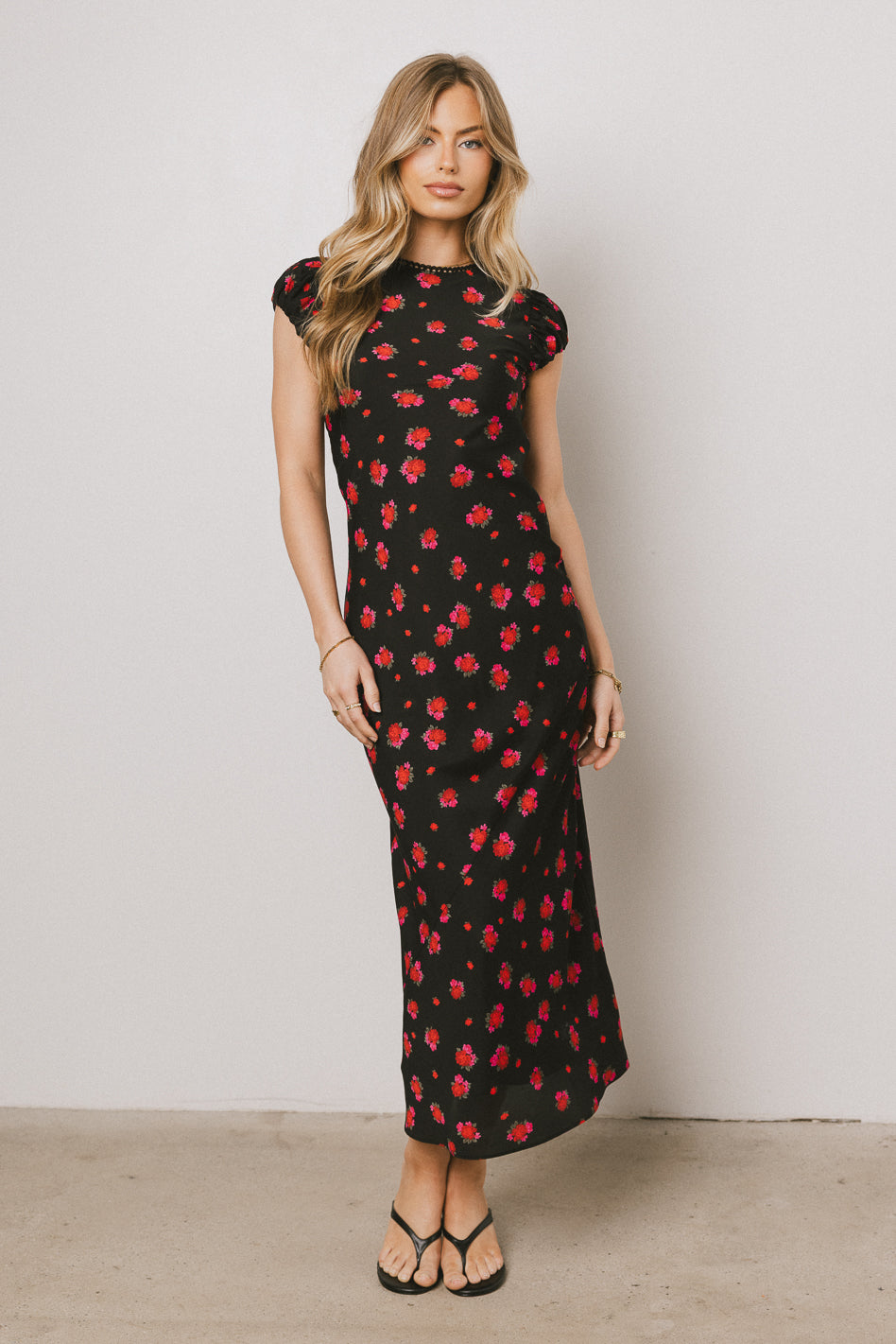 black floral dress 