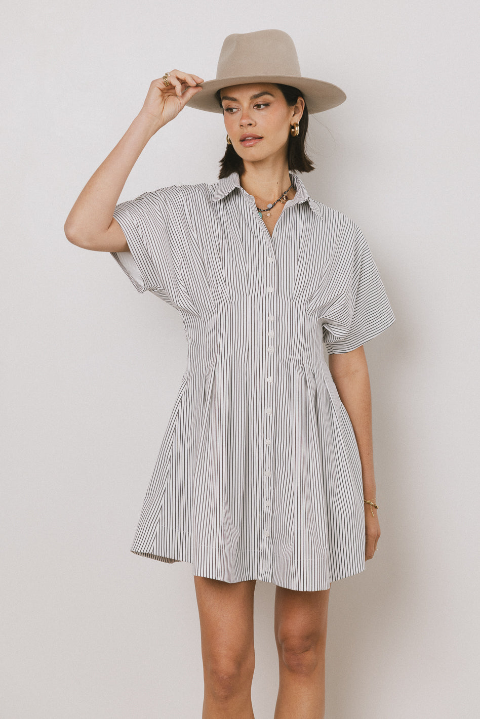 button up mini dress 